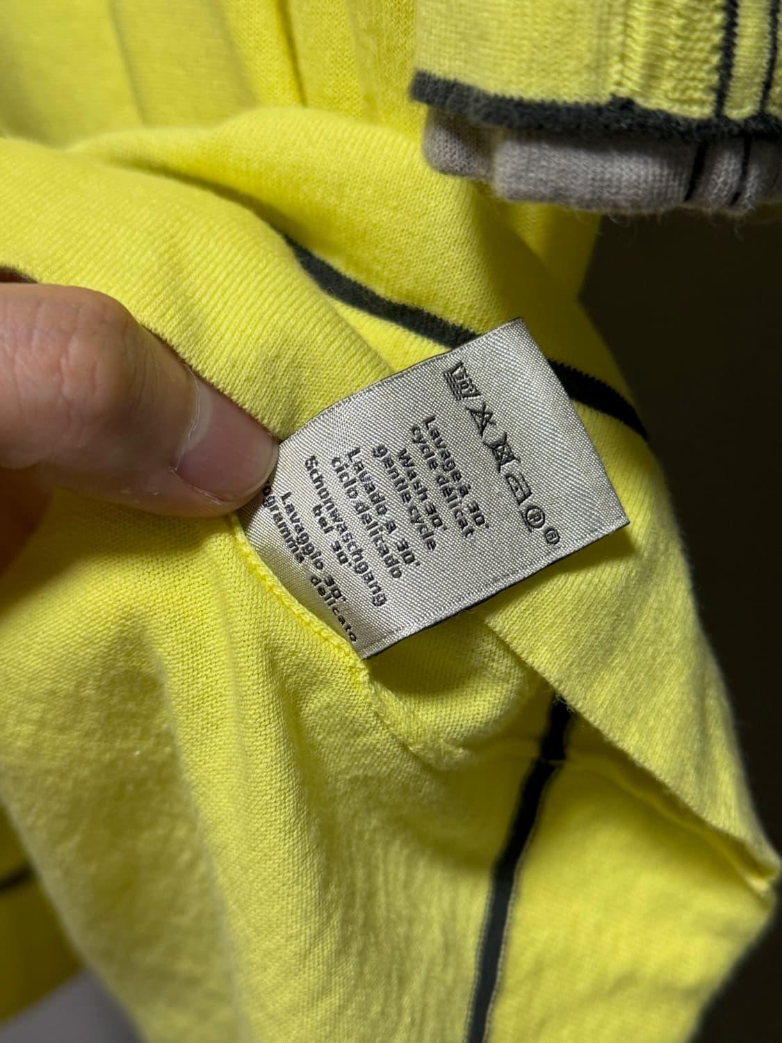 에르메스 코튼 하프 집업 반팔 폴로 셔츠 옐로우 L 상품이미지6