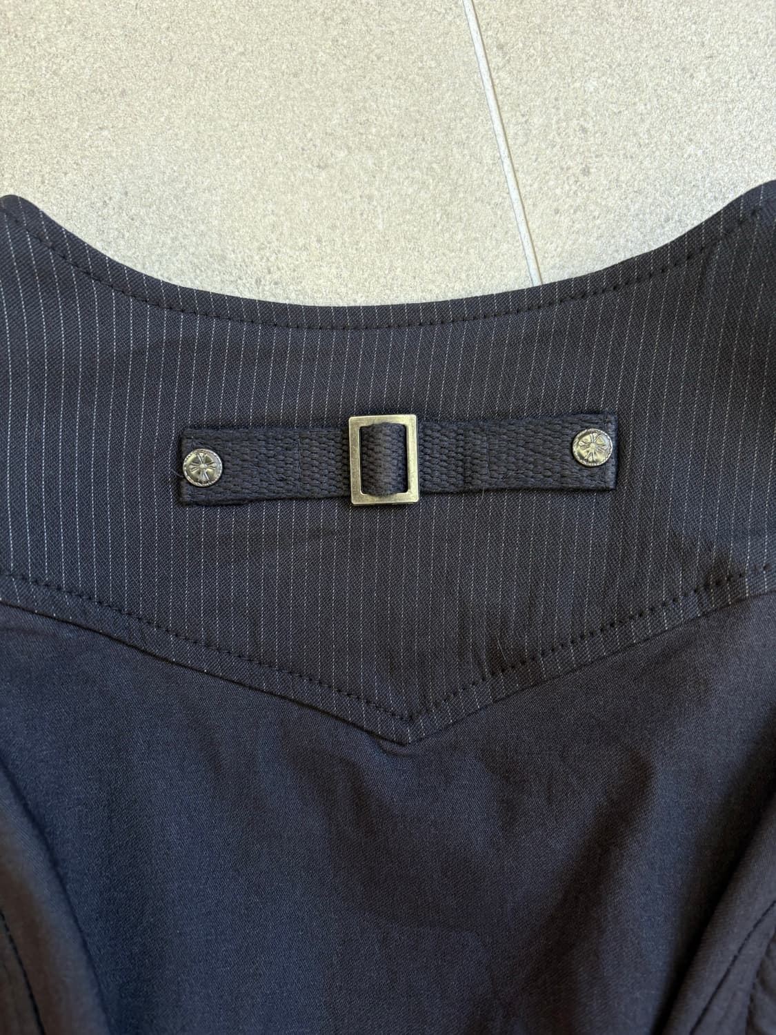 Ozz croce 아일렛 지퍼 베스트 상품이미지8