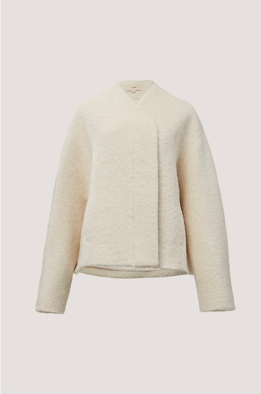 베르소 하이넥 라운드 자켓 - 아이보리 판매해용 상품이미지1