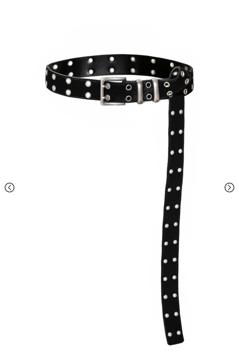 카미엔xMJD 더블 홀 벨트 블랙 상품이미지1