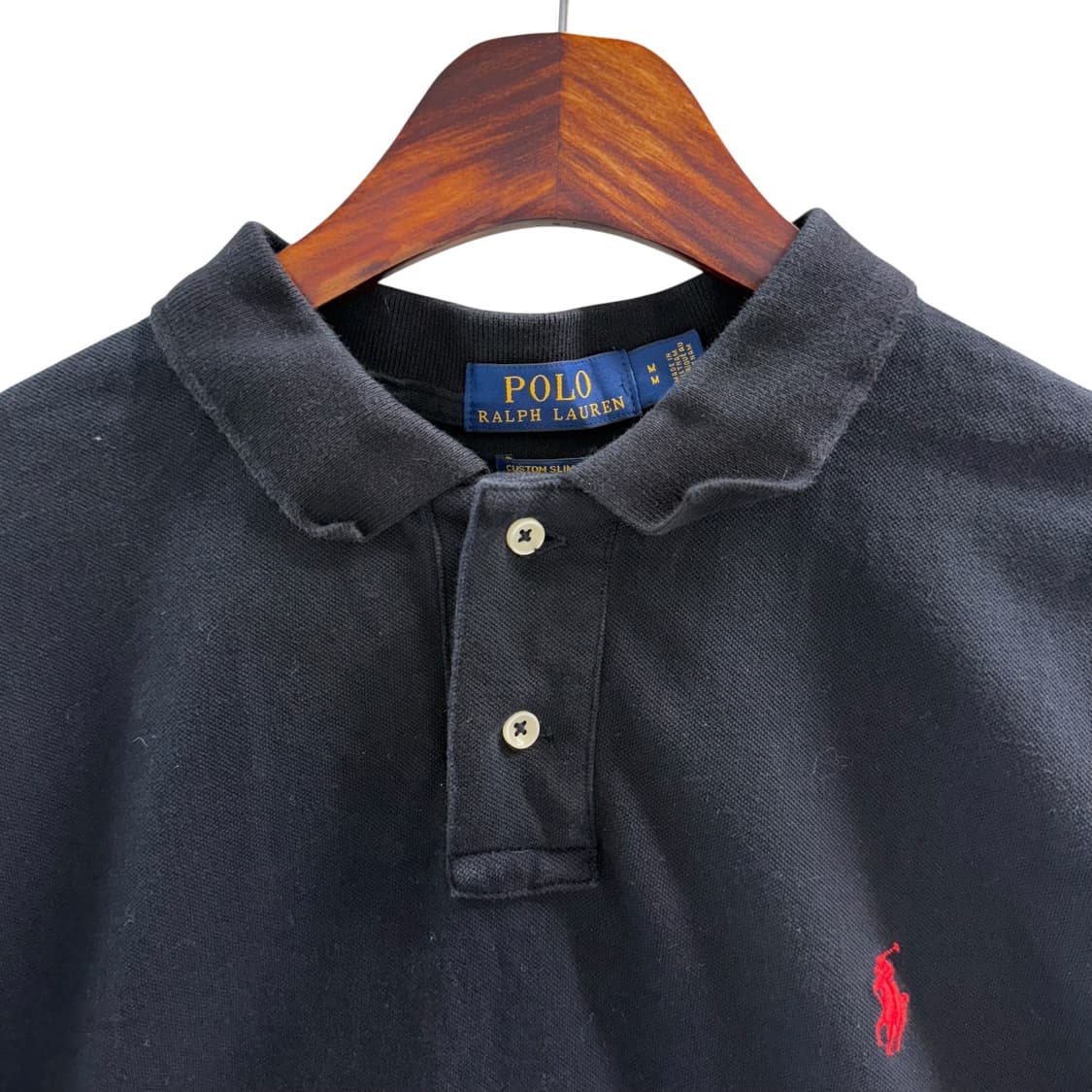 [M] 폴로 블랙 카라 반팔티셔츠 상품이미지5