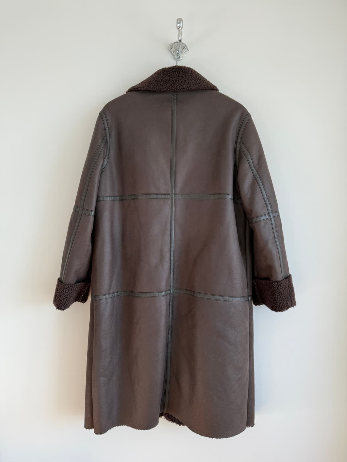 SHESMISS 비건레더 롱 무스탕 상품이미지4