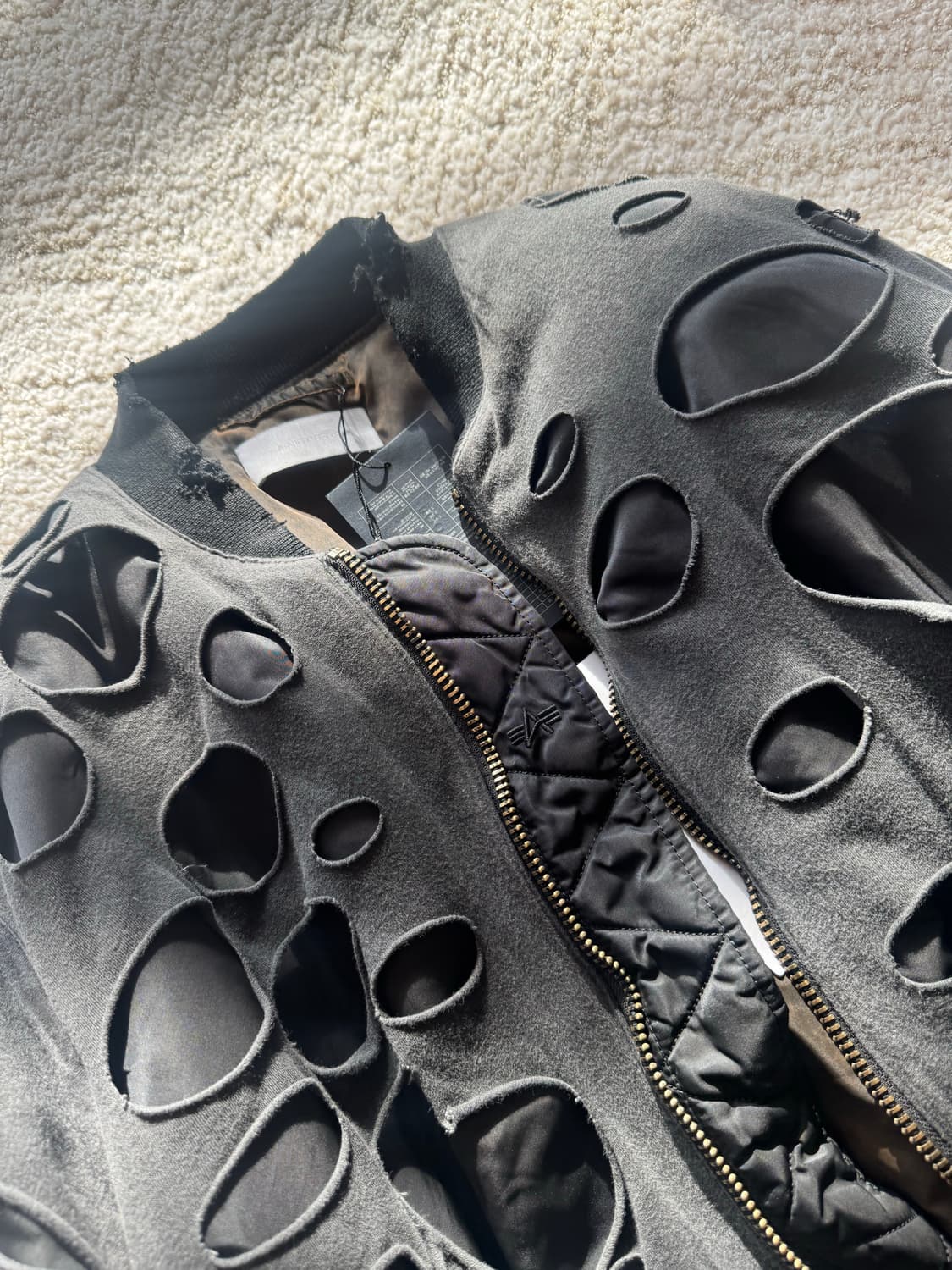 [1] 알렉산더 디제노바 오일워싱 디스 봄버 자켓 상품이미지2