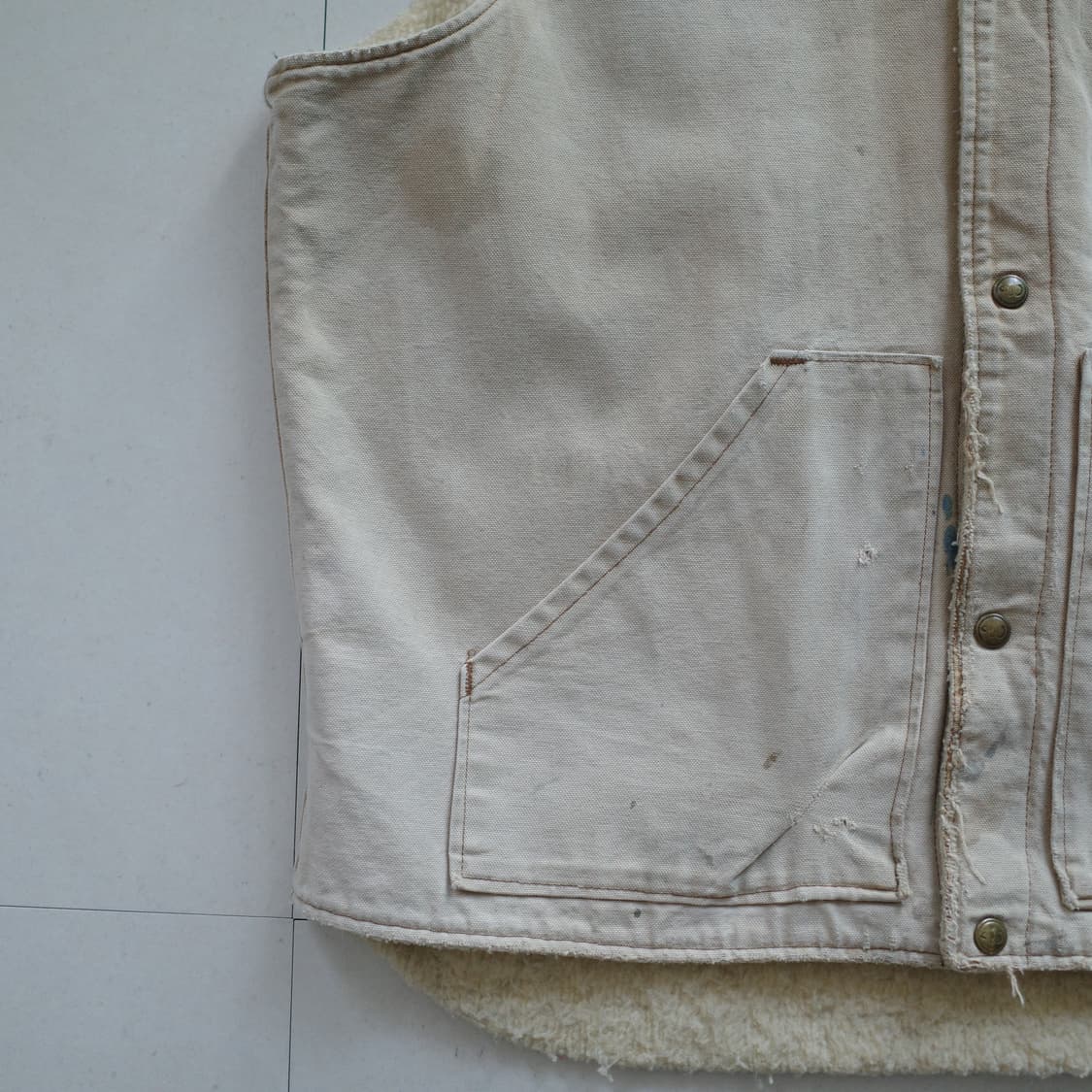 90s Walls 월스 MADE IN USA 워크웨어 덕 베스트 조끼 상품이미지5