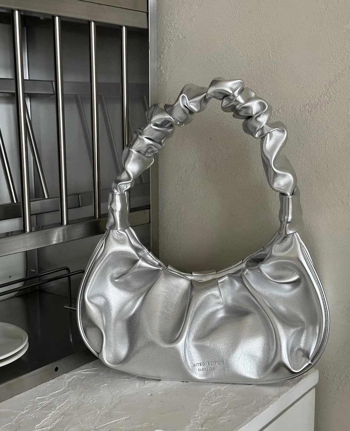 엘레깡스백 엘깡 튤립백 실버 숄더백 토트백 가방  상품이미지3