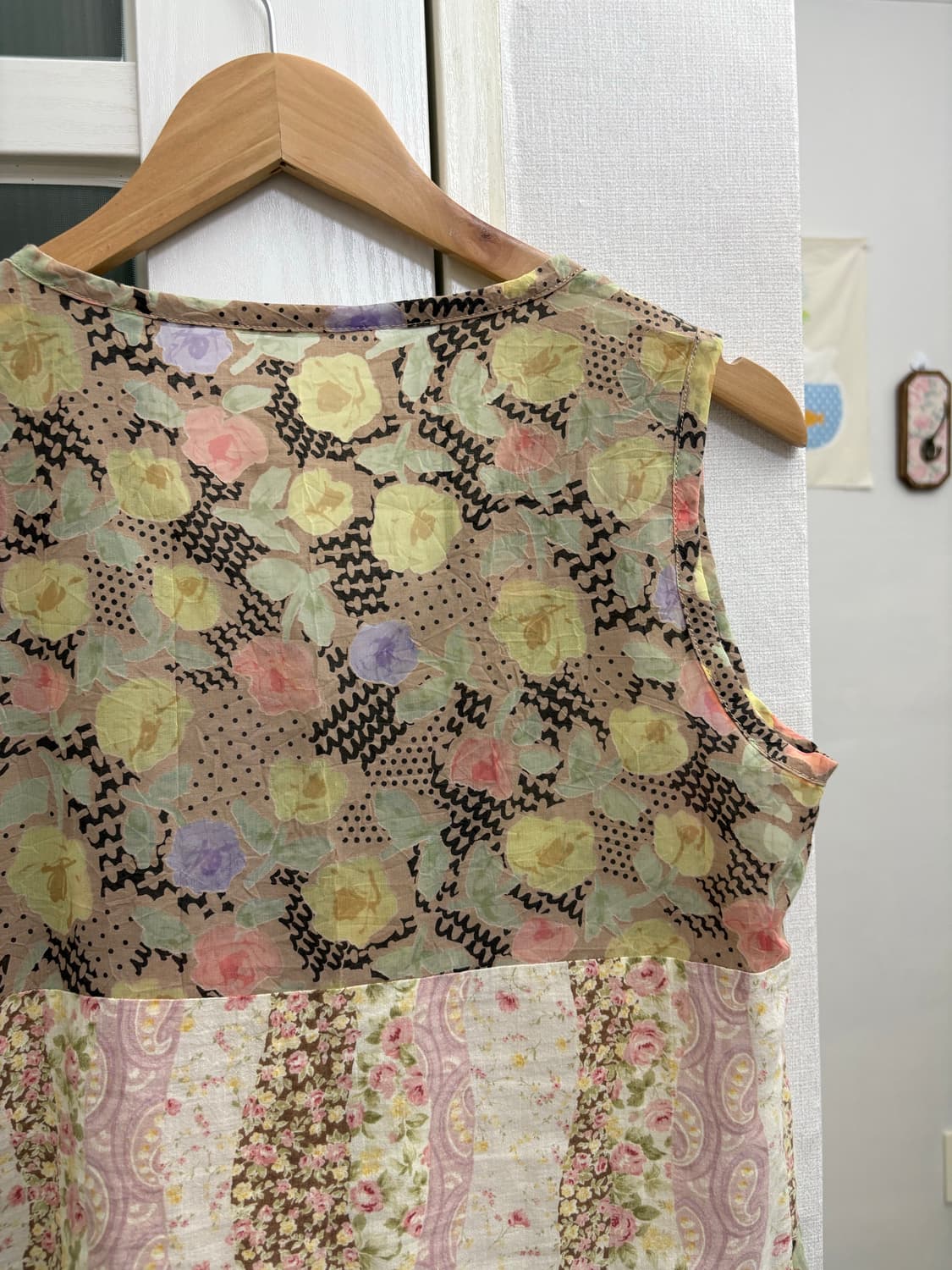 플라워 패치 슬리브리스 상품이미지6