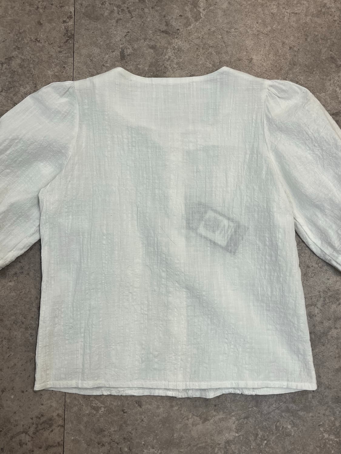 빈티지 펀칭 반팔 블라우스 화이트 #csz3747 상품이미지7