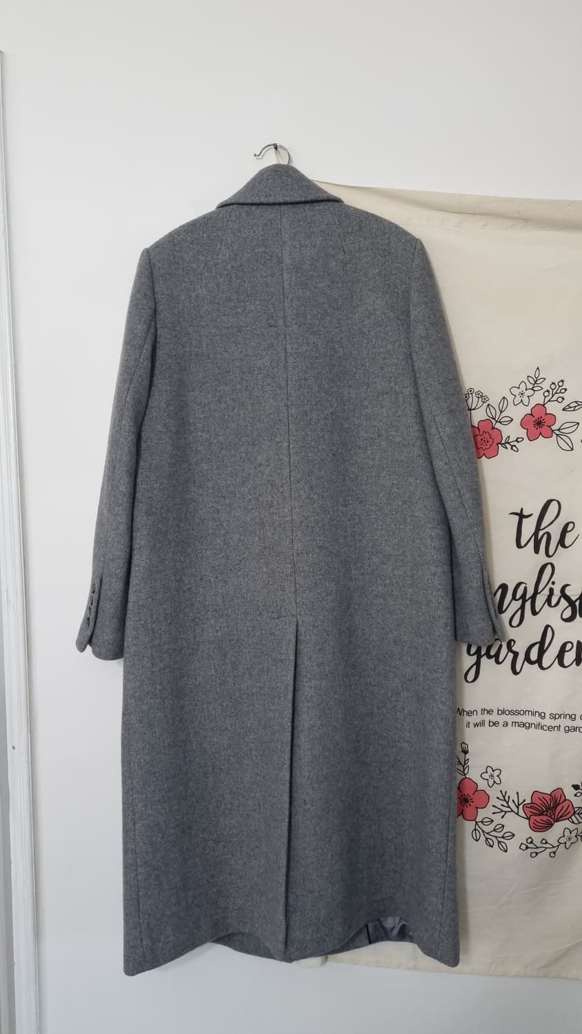 ahwe 그레이 헤링본 롱 모*캐시 혼방 코트 S 상품이미지8