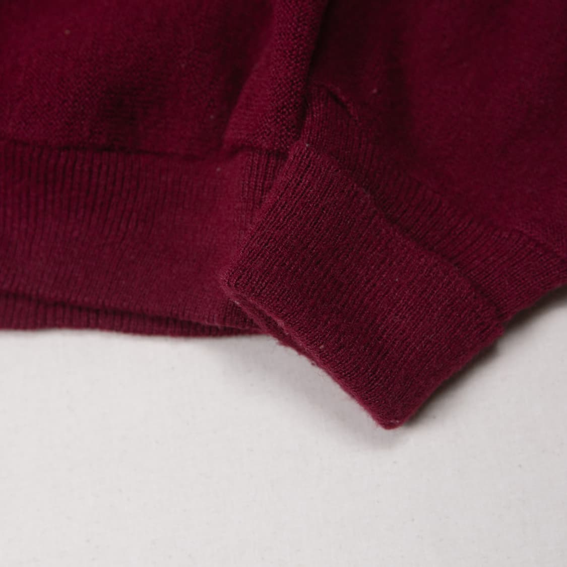 70s IZOD 라코스테 아크릴 가디건 버건디 상품이미지4