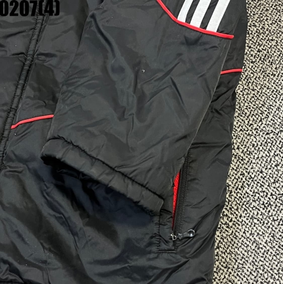 [95] 아디다스 블랙 삼선 후드 패딩 점퍼 0207(4) 상품이미지3