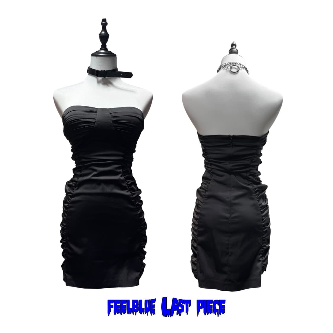 Shirred Satin Mini Tube Dress 상품이미지3