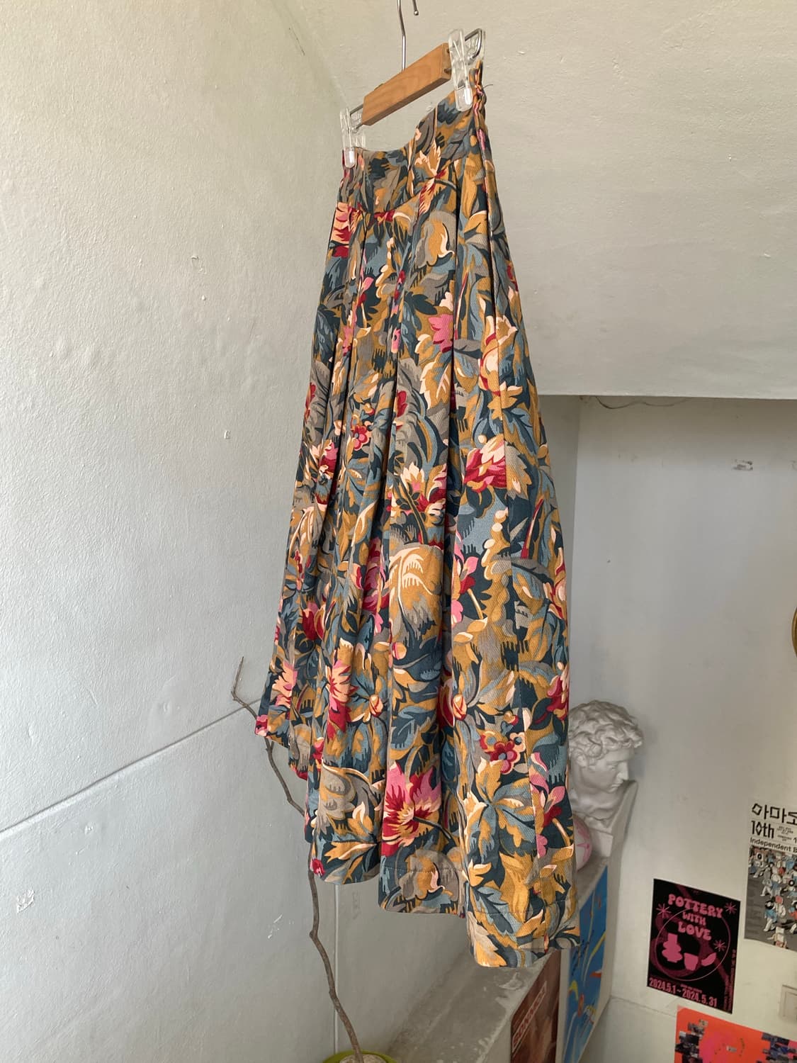 플라워 패턴 플레어 스커트 상품이미지7