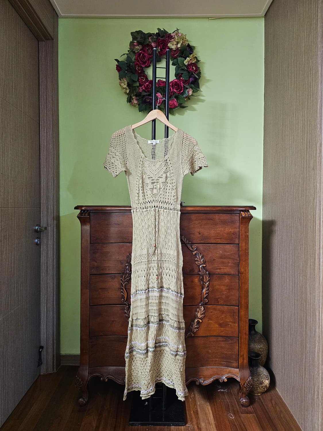 써스데이아일랜드 크로쉐 손뜨개 원피스 상품이미지1