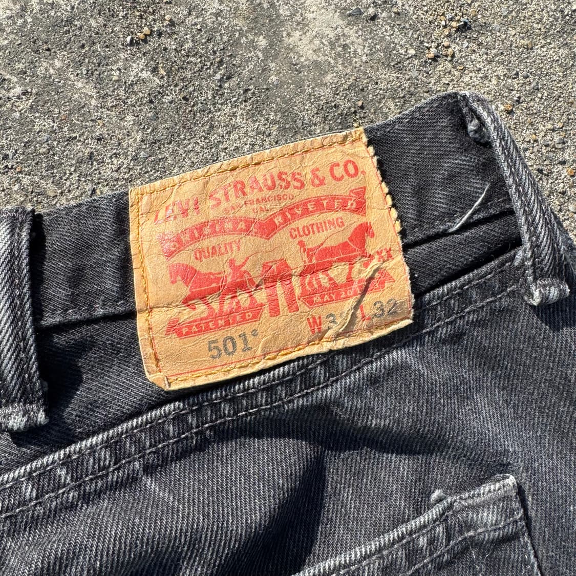 [38] 리바이스 501 흑청 데님 팬츠 상품이미지7