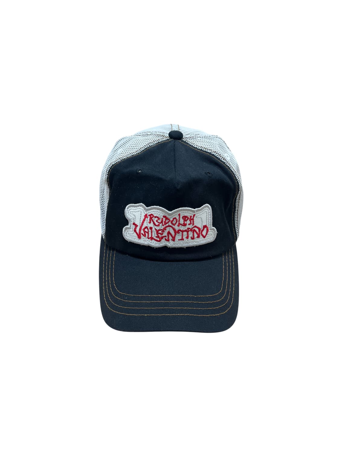Rudolph Valentino 블랙 화이트 트러커 캡 상품이미지1