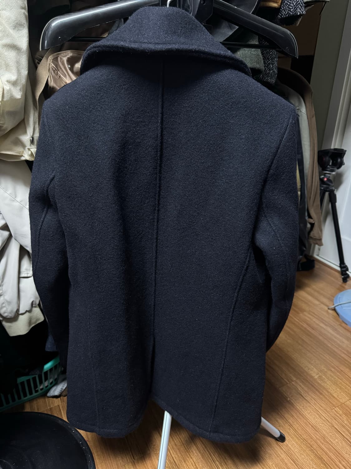 쇼트 헤비 울 피코트 블랙 (34-100사이즈)  상품이미지3