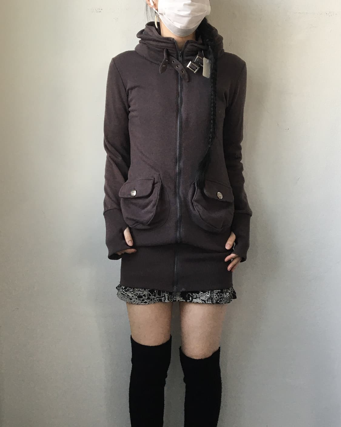 Belted high neck zip up 상품이미지6
