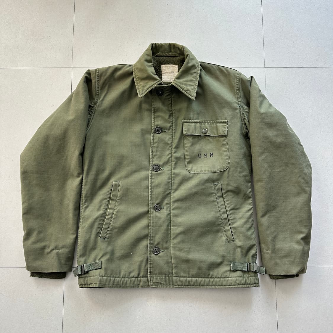 70s 오리지널 미해군 USN A-2 덱 자켓 스몰 상품이미지1