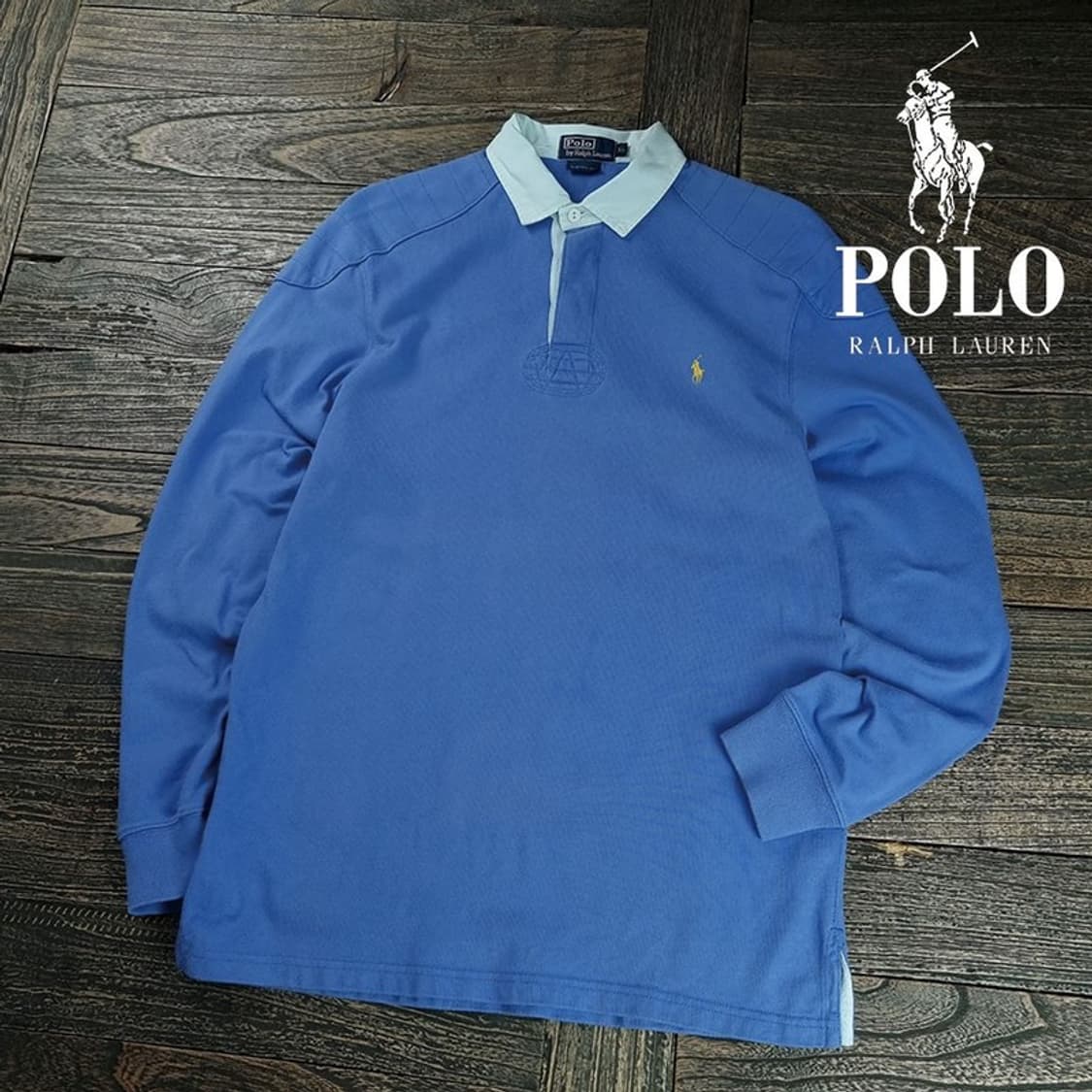 [폴로 랄프로렌] 포니 로고 자수 90'S 빈티지 럭비셔츠 M19915 상품이미지1