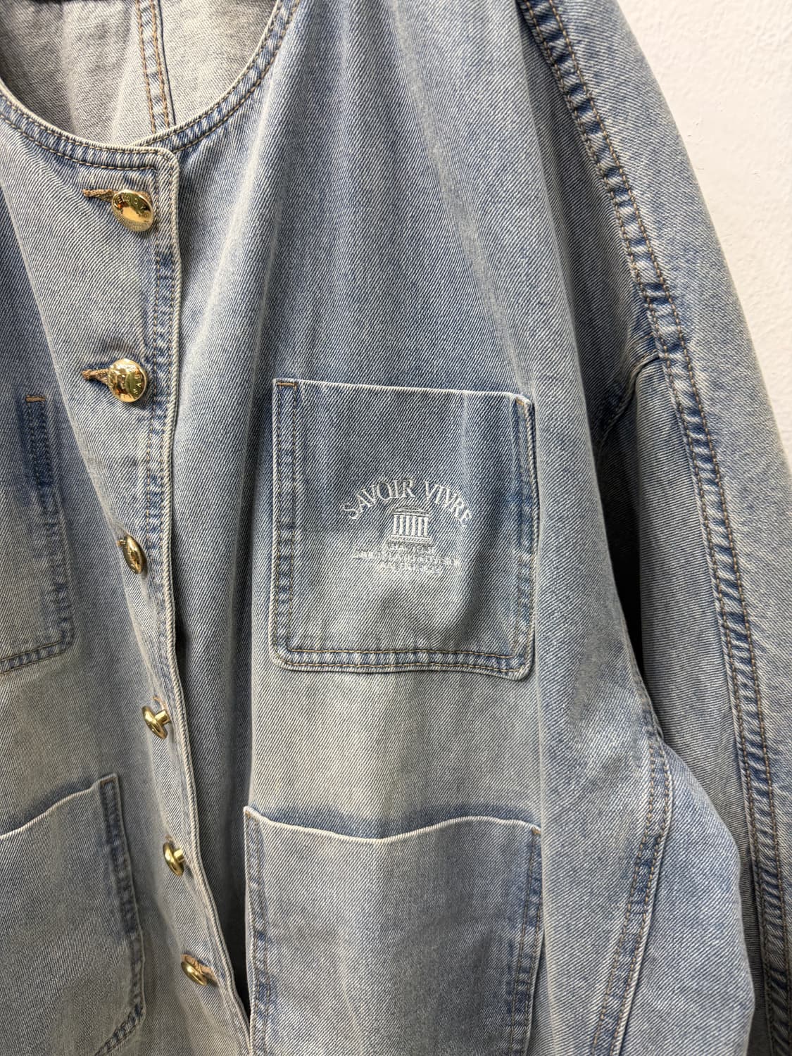 정품) SYSTEM 시스템 한섬 데님 22ss 오버사이즈 자켓 88 상품이미지3