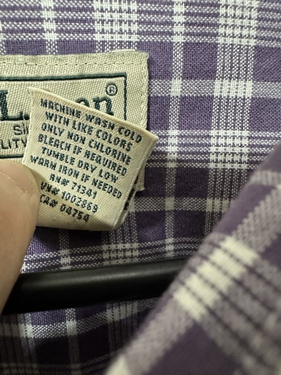 [L] L.L.BEAN 체크패턴 ORIGINAL VINTAGE 코튼셔츠 상품이미지4