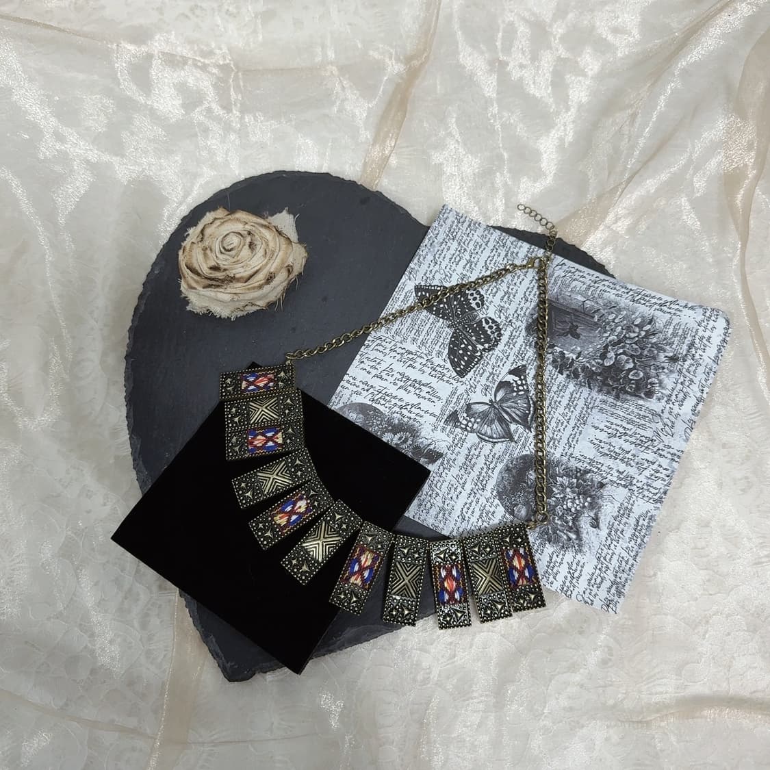 빈티지 황동 에스닉  스탁드 목걸이 상품이미지2