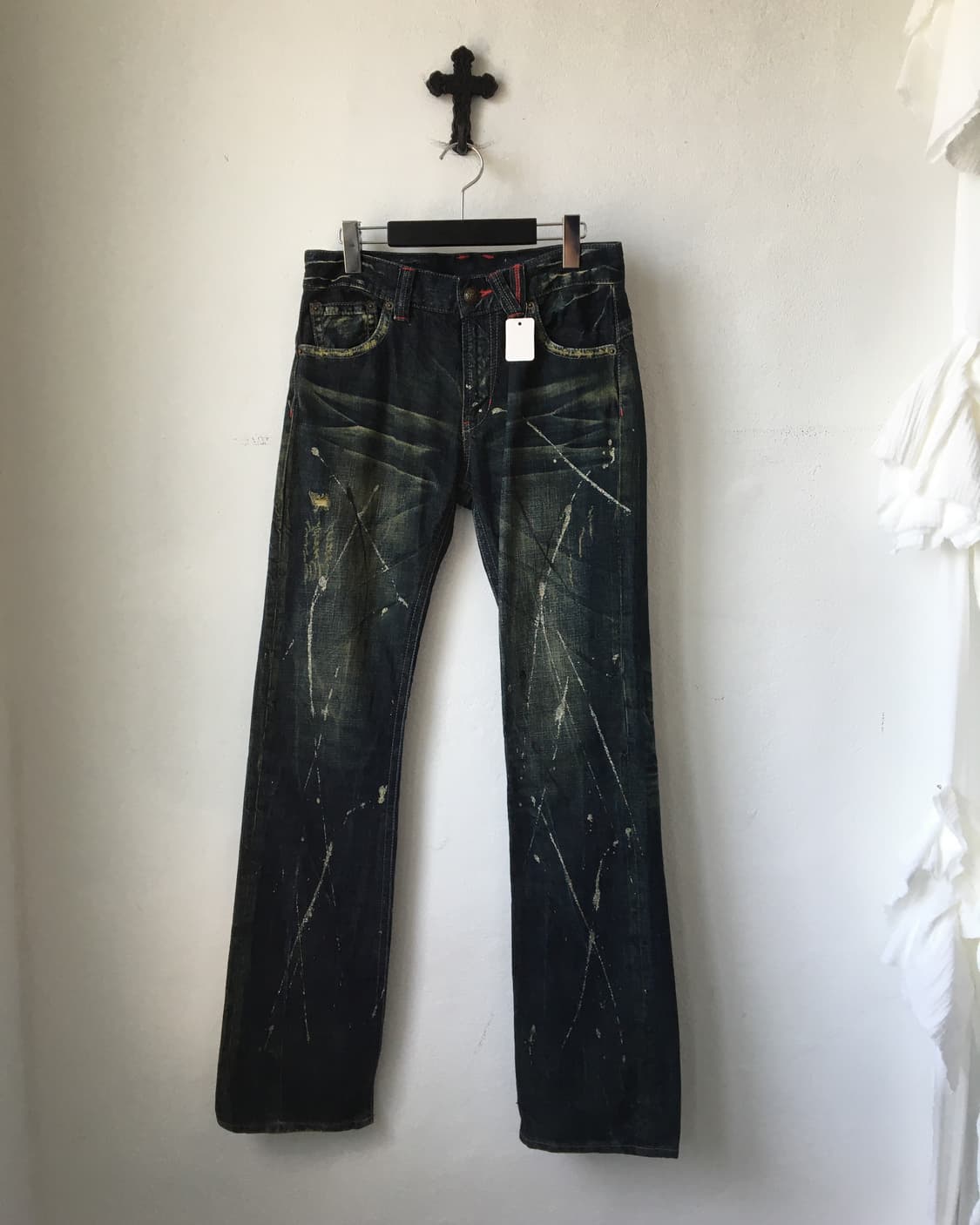Painted washing denim pants 상품이미지2
