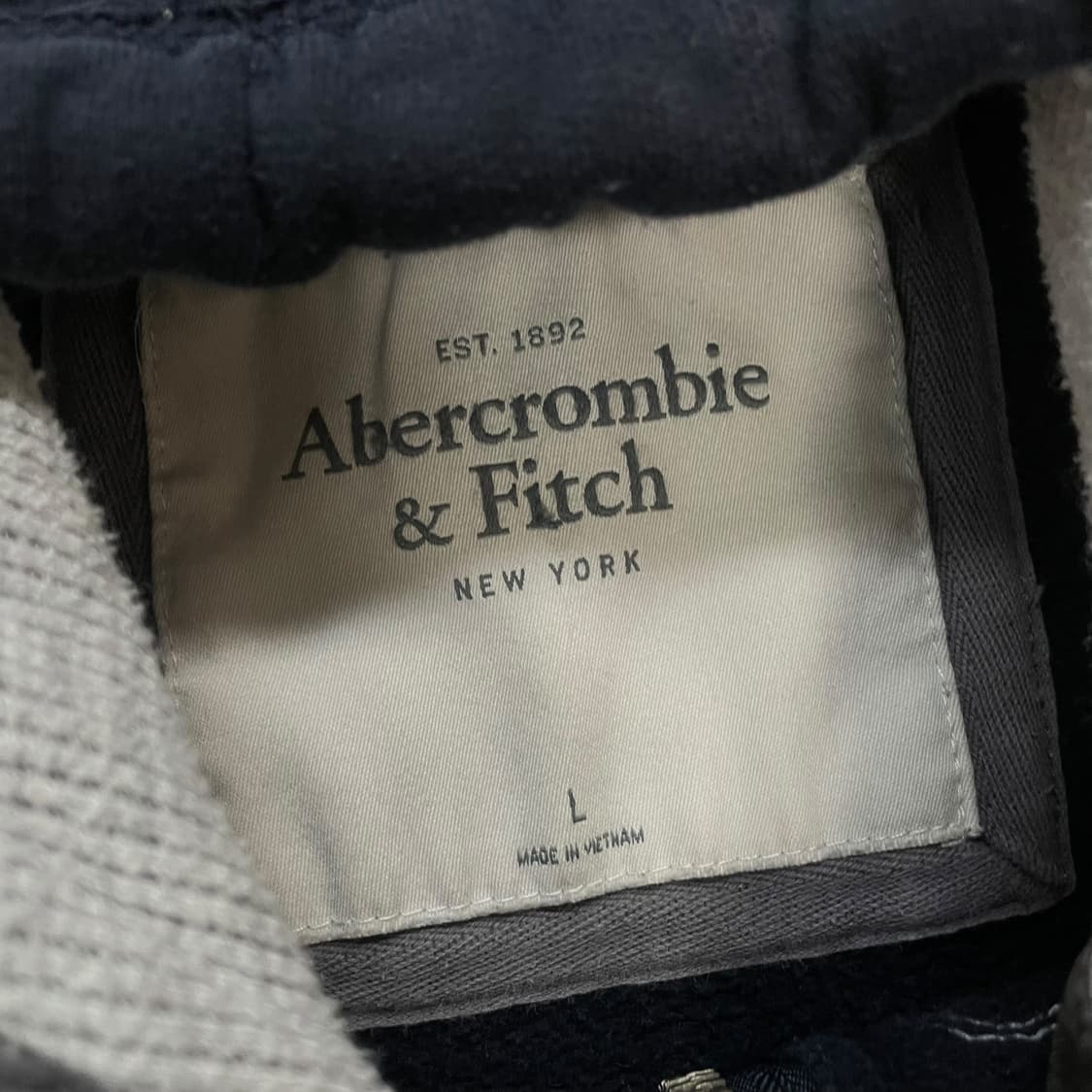 아베크롬비 피치 로고 후드집업 네이비 상품이미지4