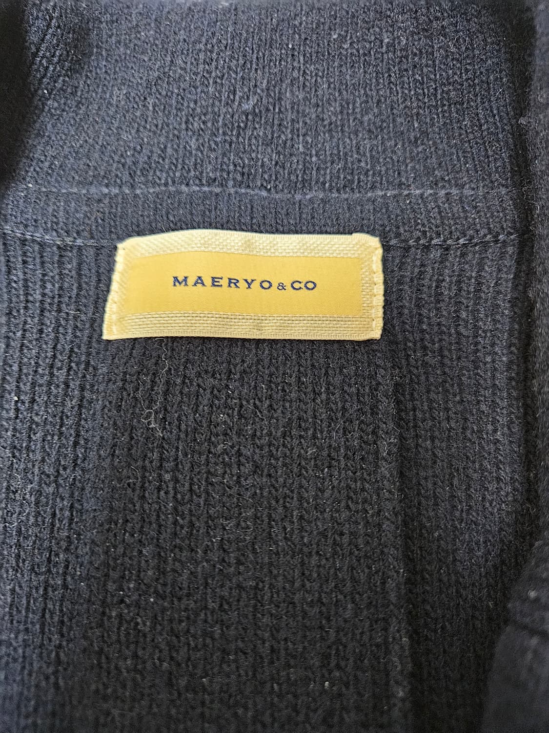 매료 니트 폴로 코트 네이비 m 사이즈 상품이미지3