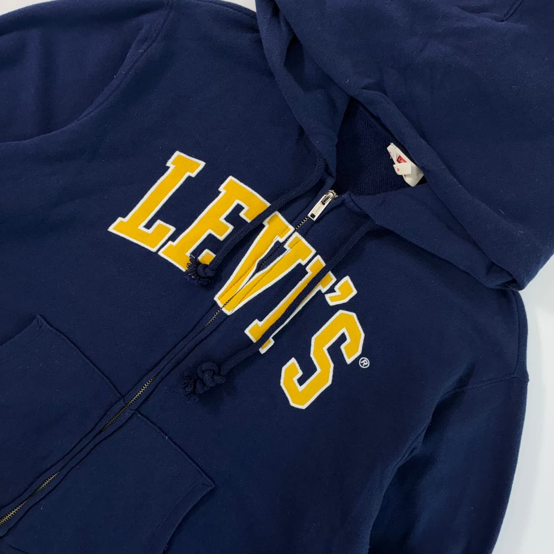 Levi's  리바이스 스펠아웃 빅로고 네이비 후드집업  상품이미지3