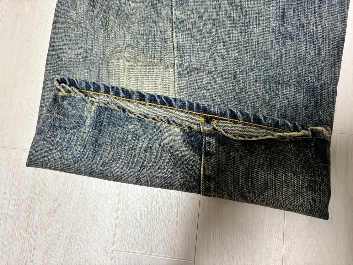 알렌느 트위스티드 와이드 진 라이트 블루 3사이즈 상품이미지3