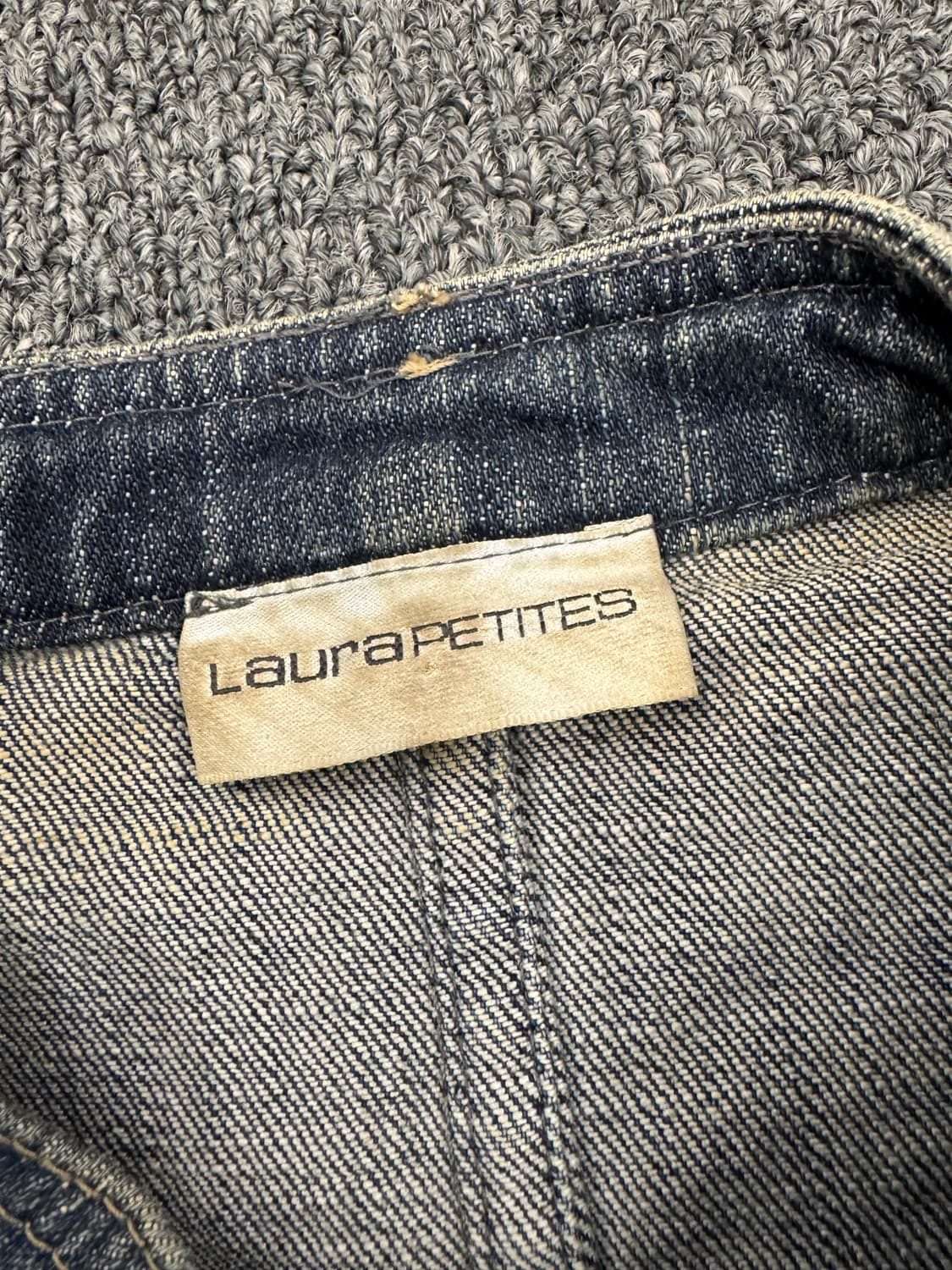 4)Laurapetites 빈티지 논카라 여성 데님 자켓 상품이미지4