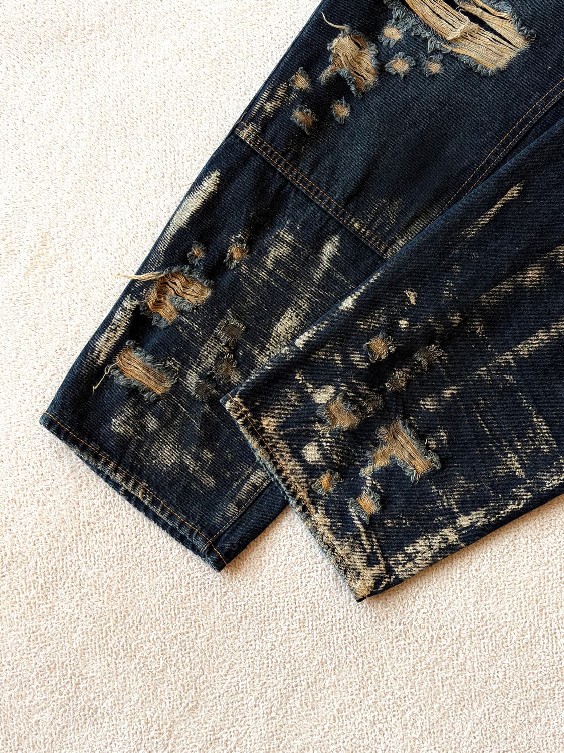 [데드스탁] 스모크라이즈 디스트로이드 글리터 더블니 카펜터 팬츠 상품이미지9