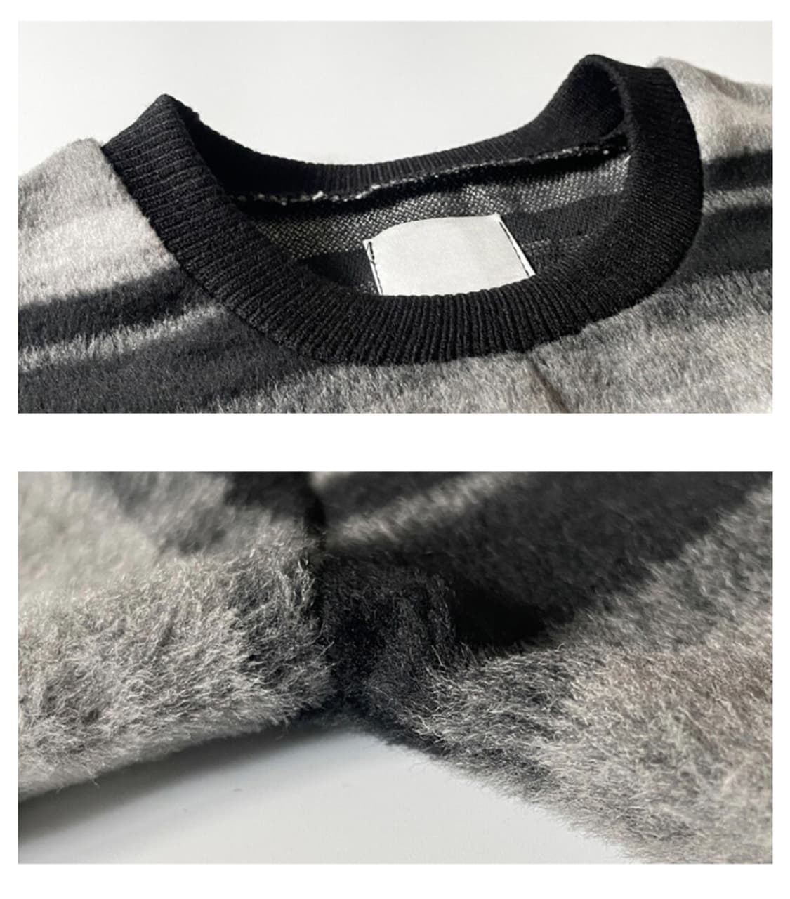 모헤어 스트라이프 니트티 판매합니다 상품이미지2