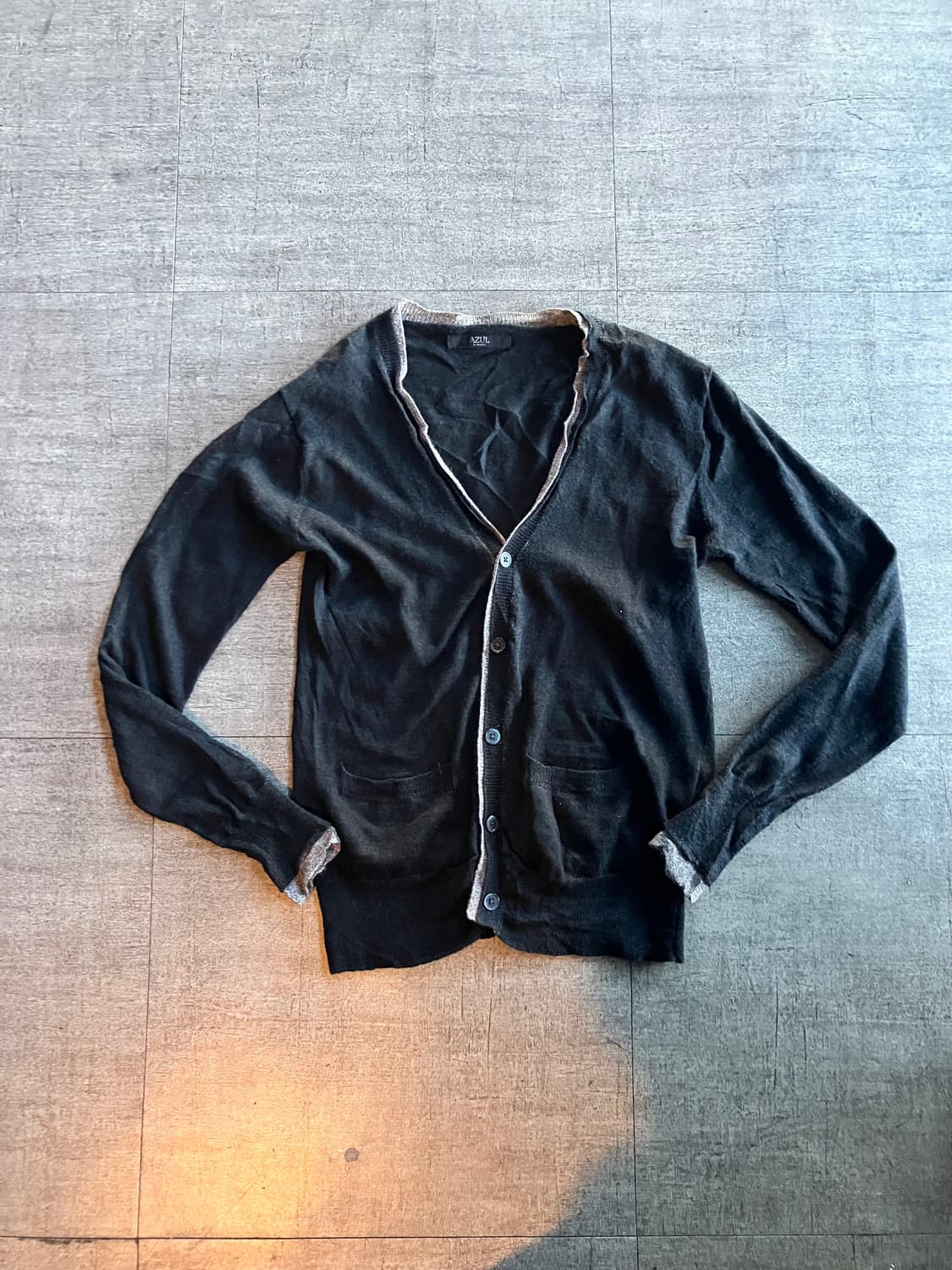 일본빈티지 Azul 올드스쿨아메카지 혁오풍 니트가디건 상품이미지1
