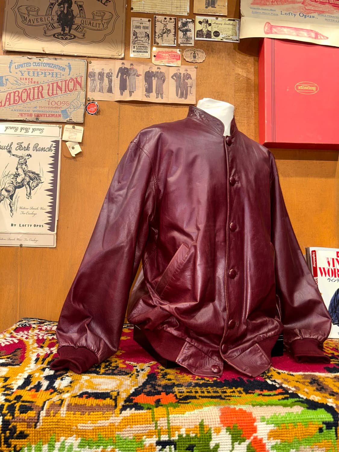 ( XL ) 빈티지가죽자켓 항공점퍼 오버핏가죽 양가죽 아메카지  상품이미지2