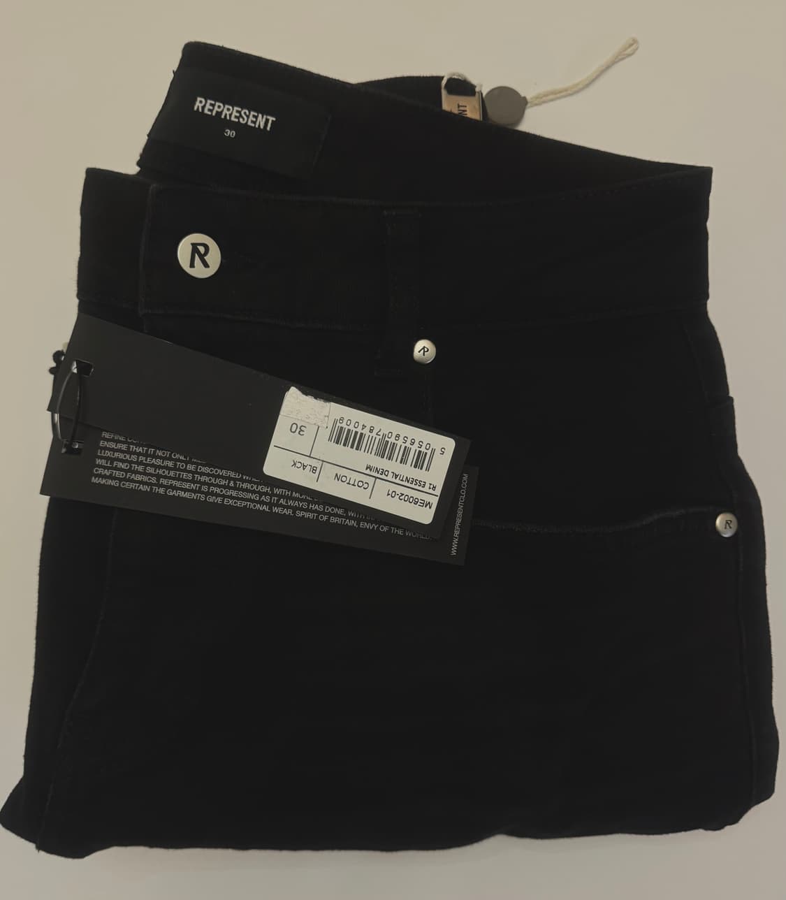 represent   리프레젠트 블랙 워싱 슬림핏  데님 팬츠  상품이미지2