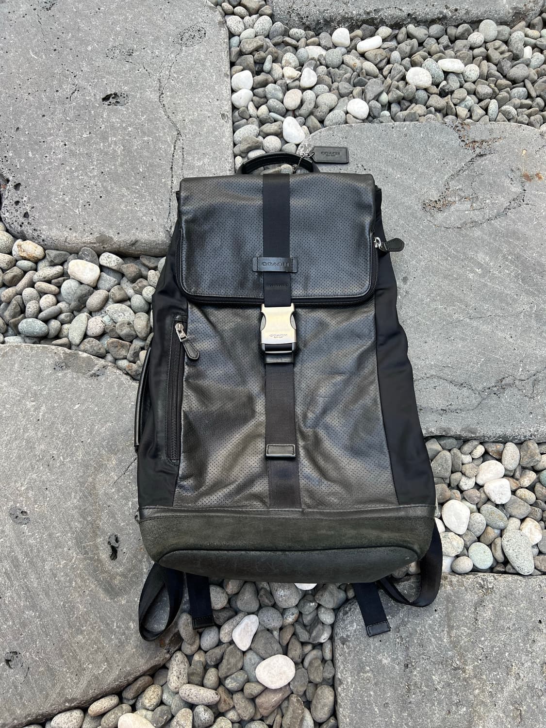 OLD COACH LEATHER/SUEDE BLACK 올드코치백팩가방 상품이미지1