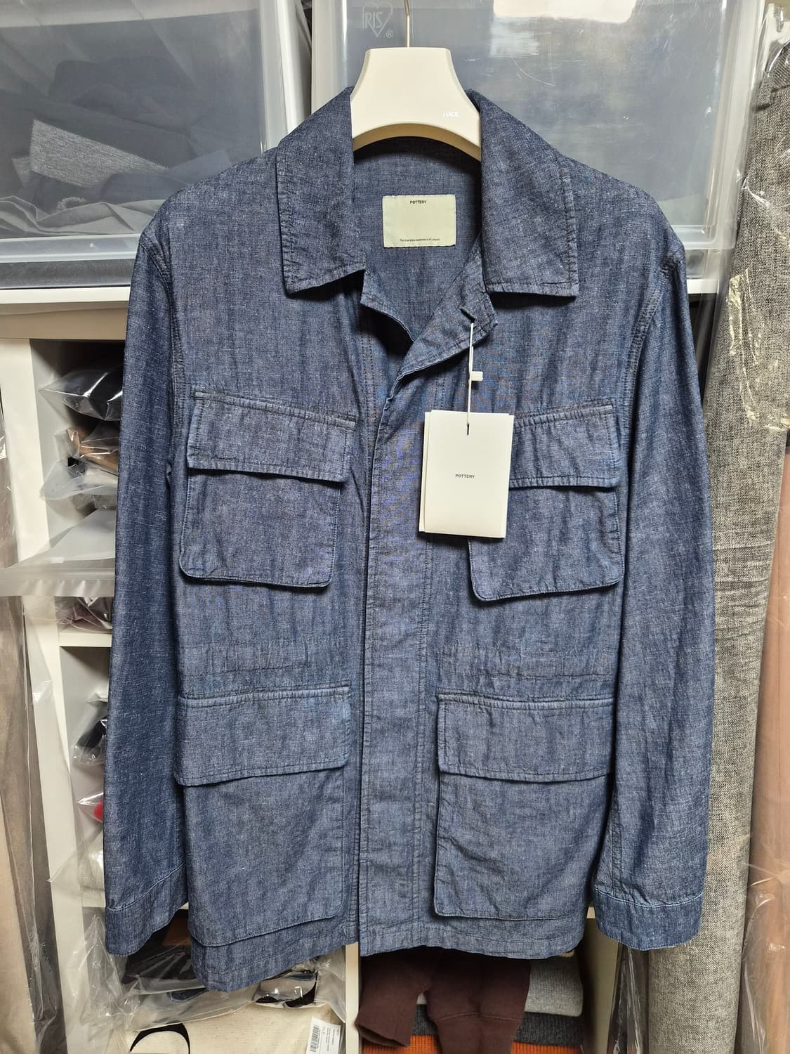 포터리 오가닉 코튼 필드자켓 블루 2 상품이미지2