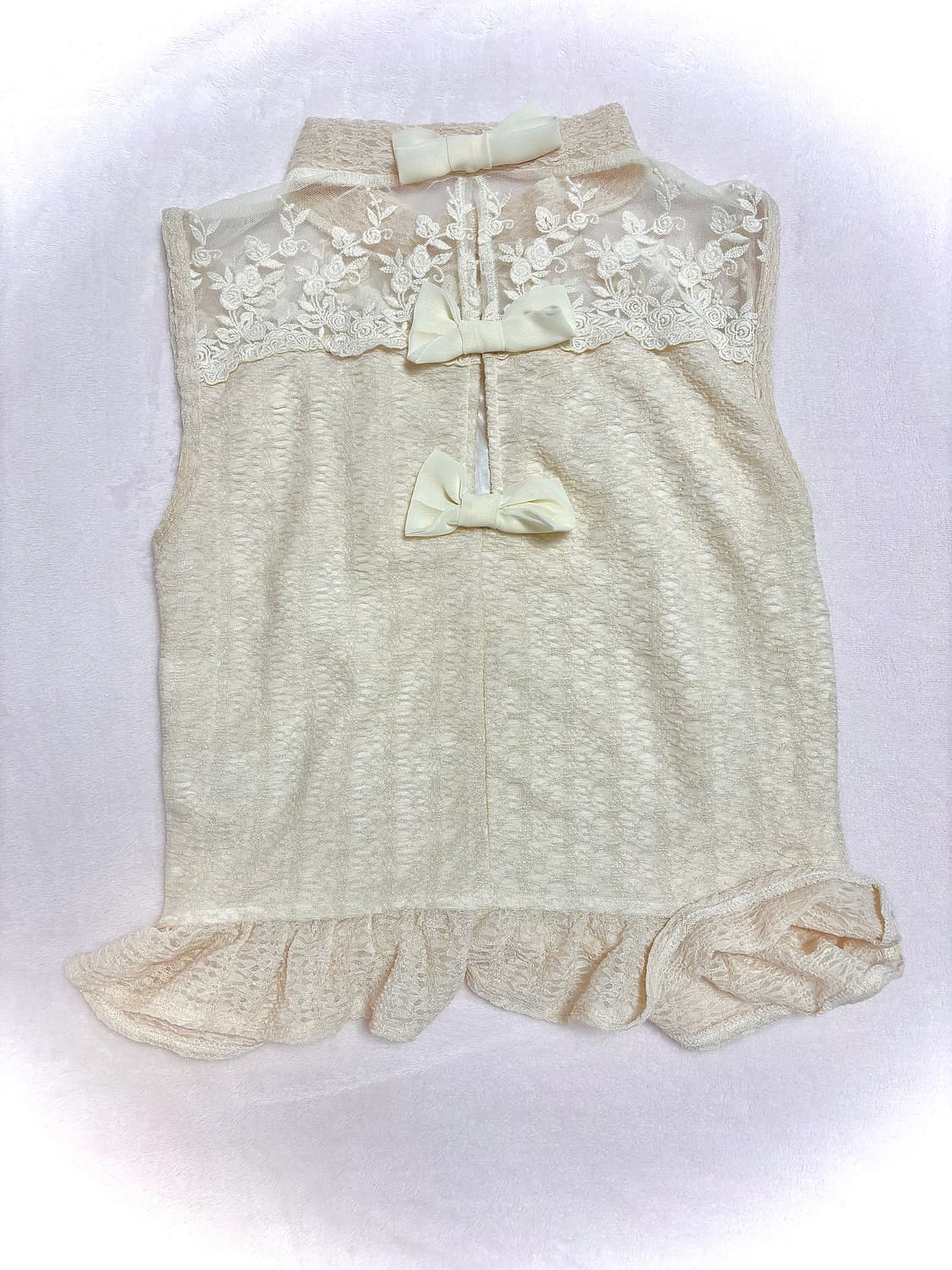 리즈리사 앙크루즈 리본 레이스 탑 세트 히메갸루 라떼갸루 스나계 상품이미지3