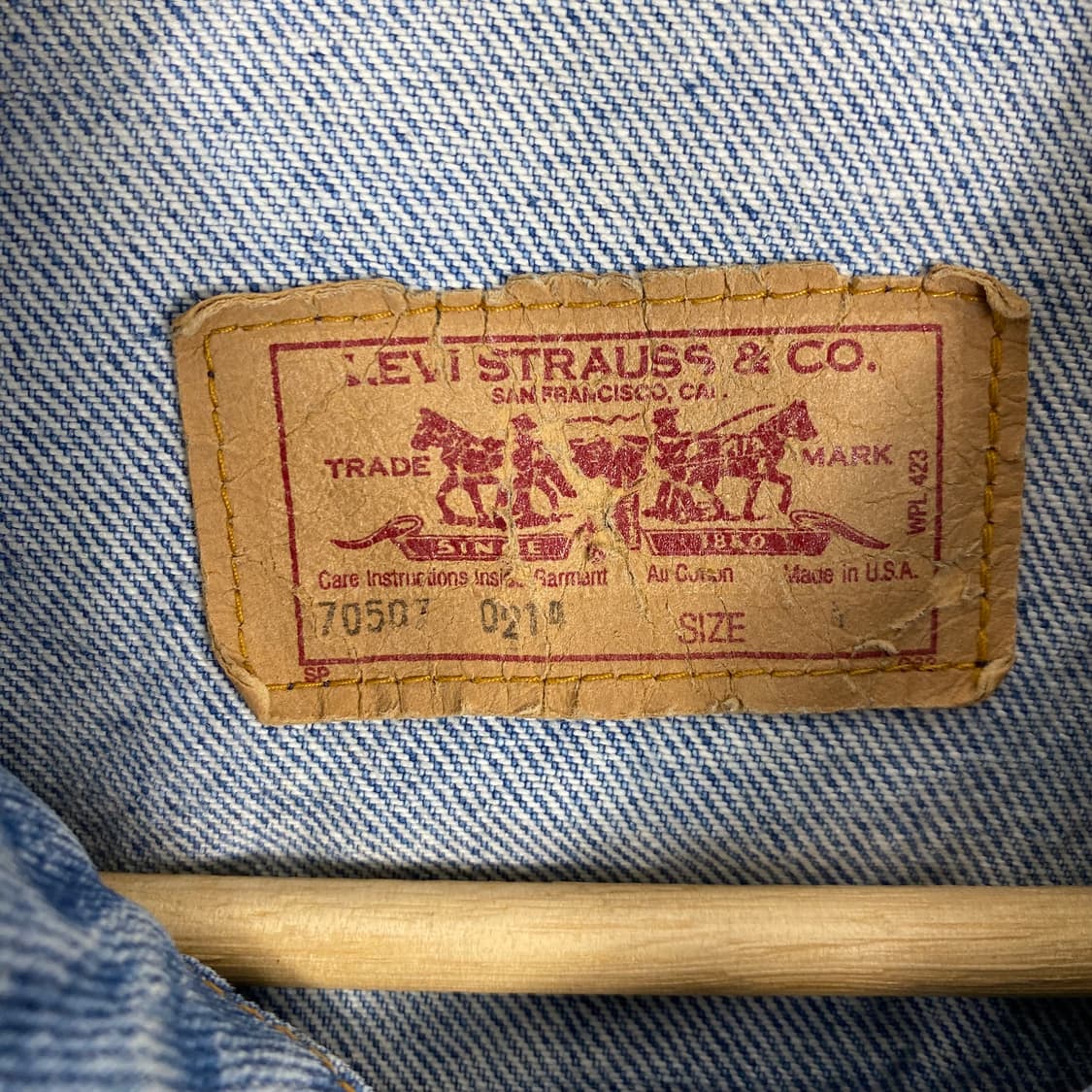 80's USA Levi's 70507 0214 Denim Trucker 상품이미지6