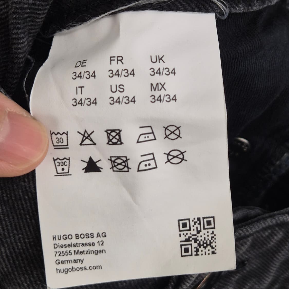 보스 Maine3 레귤러 핏 블랙 진 34 상품이미지6