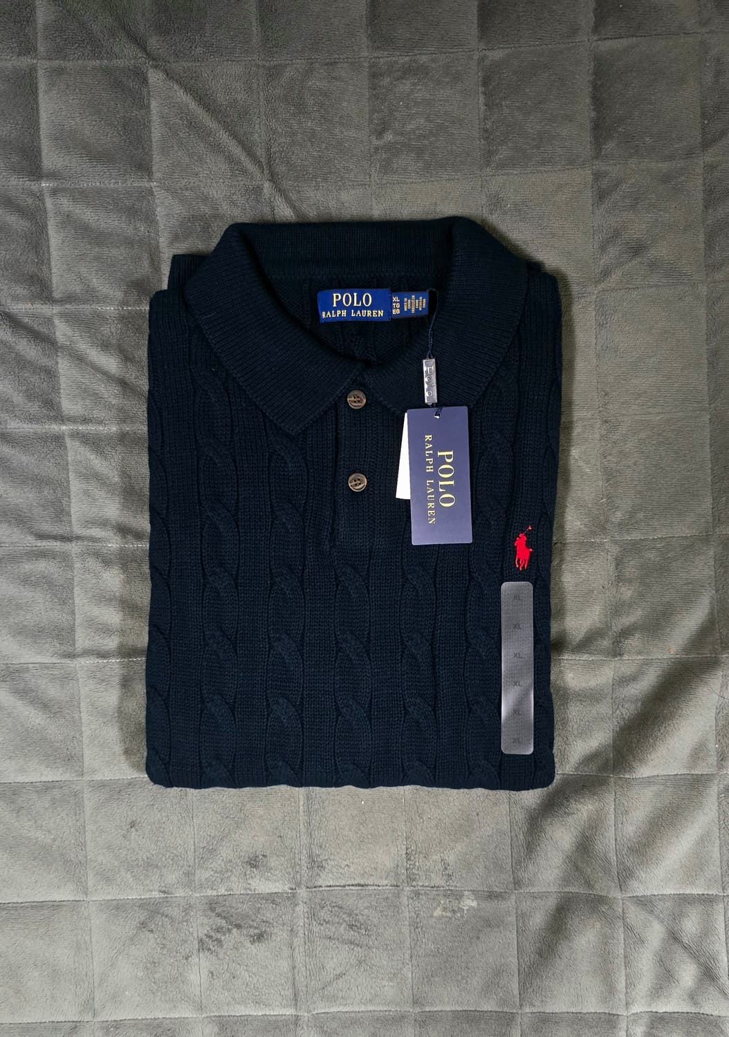 폴로 랄프로렌
케이블 반팔 니트 카라티 네이비 XL 새제품 상품이미지1