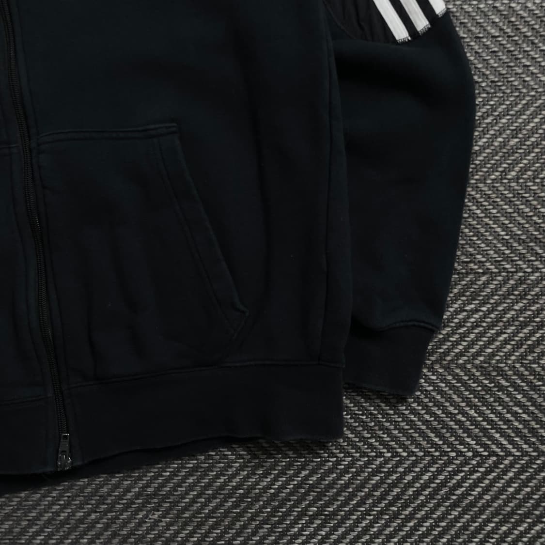 아디다스 트레포일 트랙 스웻 후드집업 블랙y 4114 상품이미지3