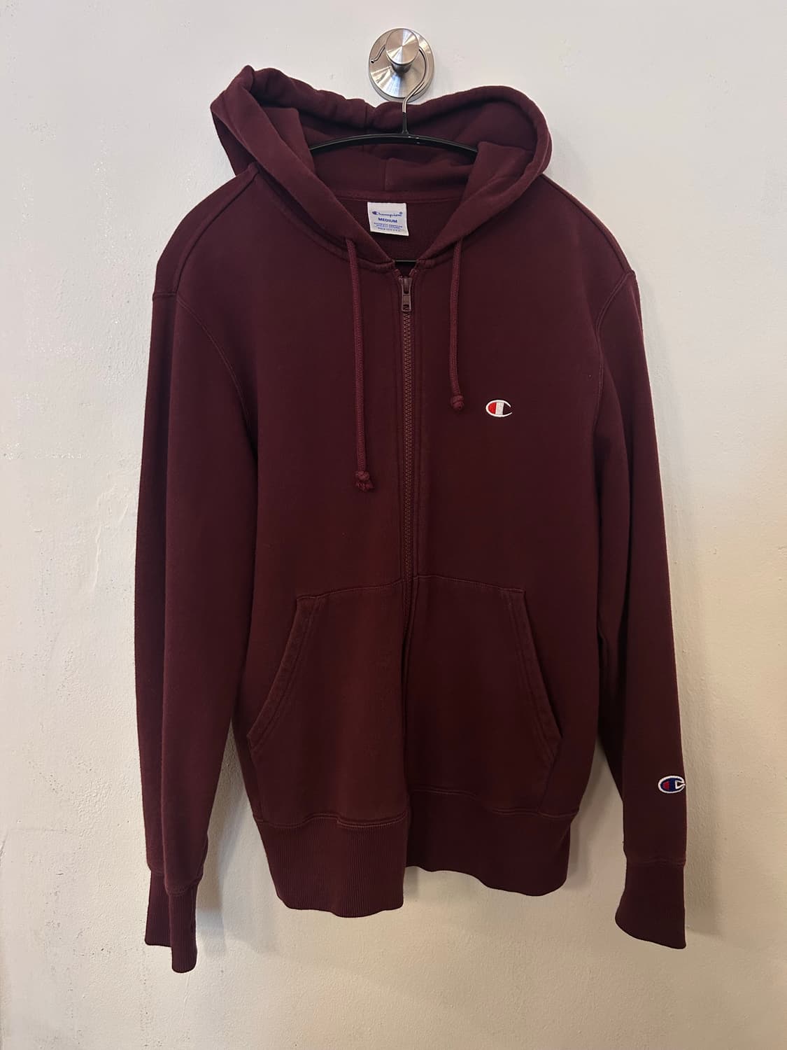 챔피온 버건디 후드집업 M 상품이미지1