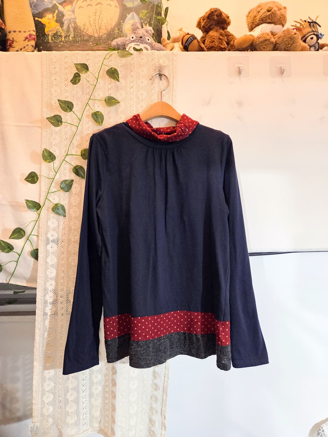 도트 포인트 목폴라 슬리브 상품이미지1