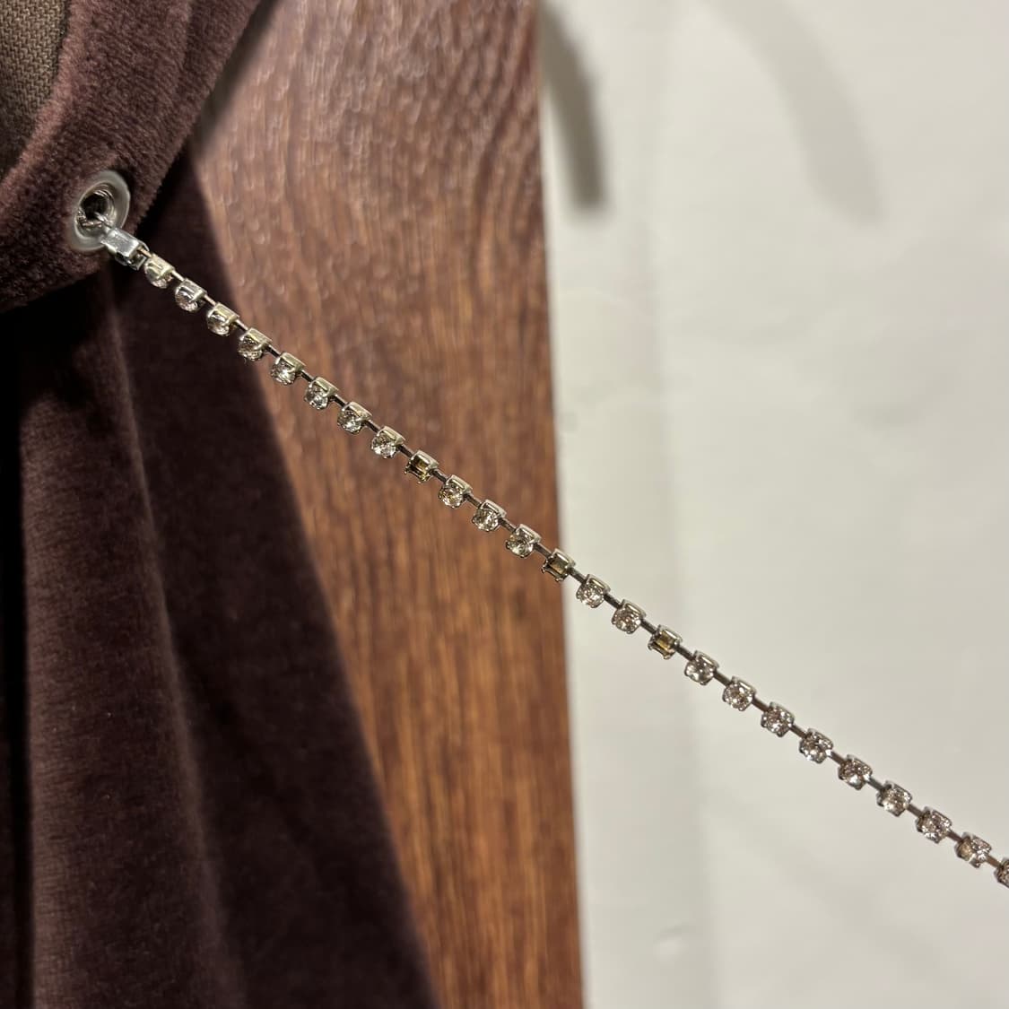 일본 빈티지 브라운 벨벳 홀터넥 슬리브리스 백리스 후드집업 갸루 y2k 상품이미지10