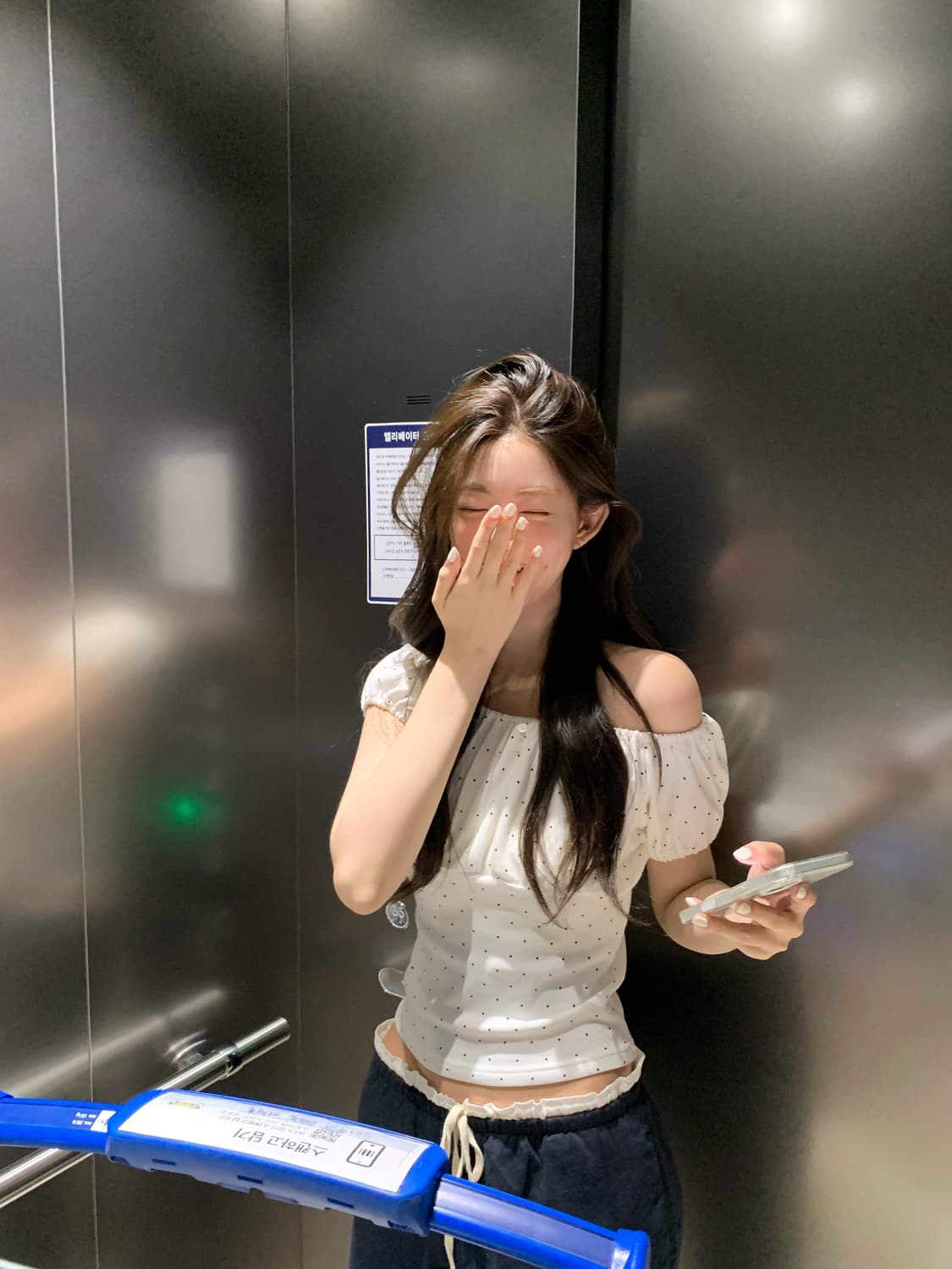 zaenio 제니오 도트 퍼프티 아이보리 s 상품이미지5