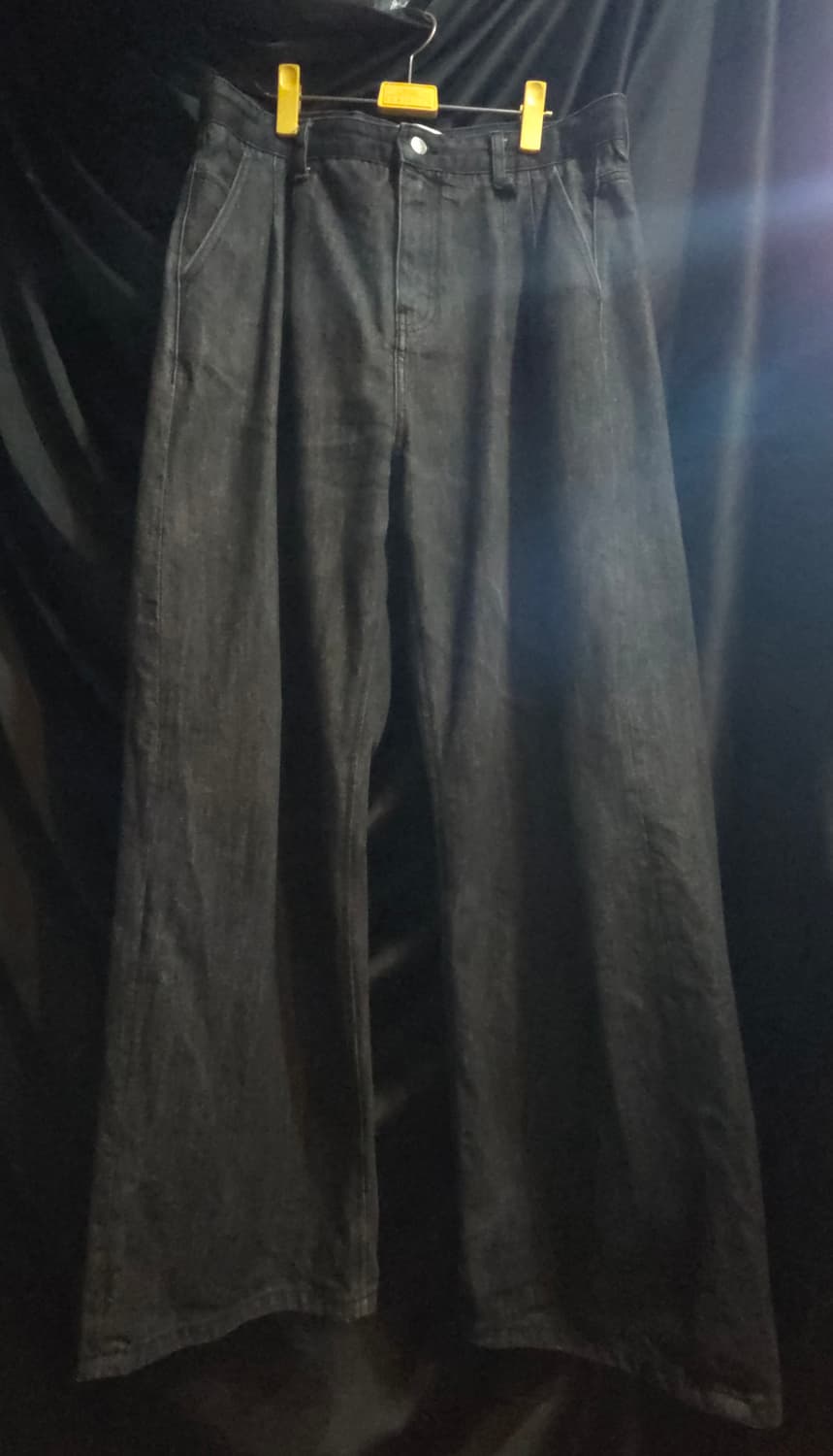 포트너스 투턱 와이드 블랙진 상품이미지1