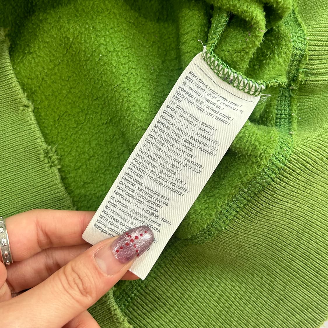 Abercrombie 아베크롬비 사이드로고 그린 후드티 상품이미지7